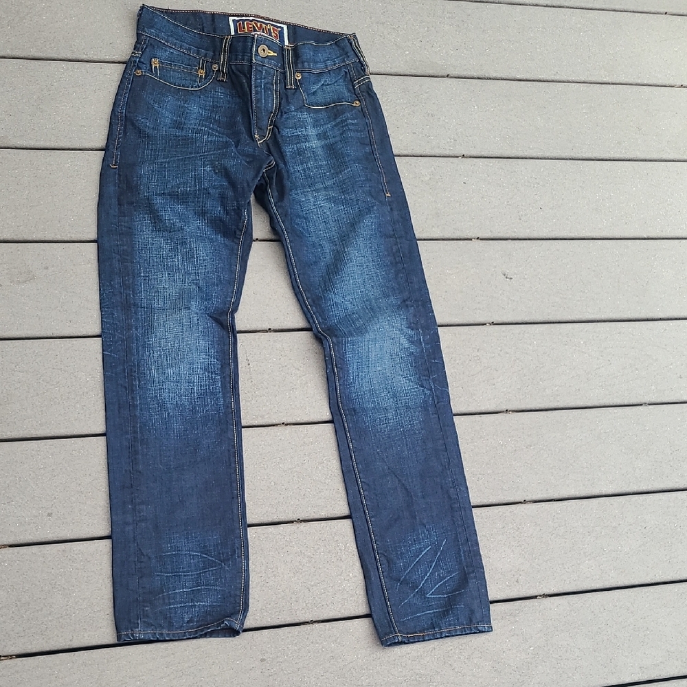 Levi's Blue Straight Jeans with Classic Fading